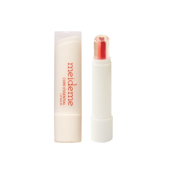 MEIDEME Scarlet Red Core Essential Lip Balm – Non-Sticky Tint Intense Hydration & Protection for Dry Cracked Chapped Lips Hydrating with Shea Butter Golden Hibiscus Rosehip Jojoba Seed Grape Seed Oil