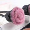 3 Pcs Nail Art Dust Powder Remover Cleaner Brush, Rose Shape Long Handle Nail Art Brush for Nail Trimming Cleaning Makeup Brush Tools