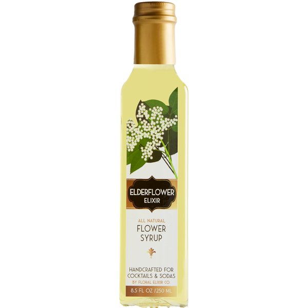 Floral Elixir Co. - All Natural FLOWER Syrup for Cocktails & Sodas, 8.5 oz (Elderflower)