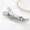 2PCS Vintage Hair Barrettes with French Clip Clasp and Sparkling Stones Retro Hair Clips for Women and Girls 3.5" Length Elegant Hair Pins Hair Accessoires