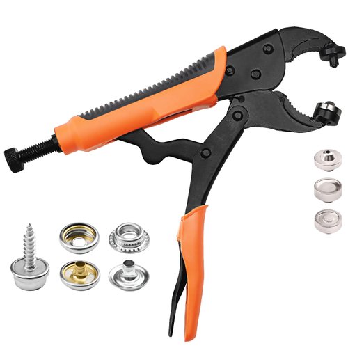 Heavy Duty Snap Button Kit - Snap Fastener Kit Tool with 30 Set 15mm Metal Snaps Used for Fabric, Clothing, Boat Cover