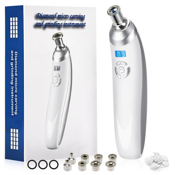 mcwdoit Facial Microdermabrasion, Diamond Dermabrasion Machine for Skin Exfoliation Blackhead Removal,Portable Rechargeable USB Cleansing Cordless White Home Device for Girl Women as a Gift, Upgraded