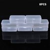 BENECREAT 8 Pack 4.6x2.8x1.3" Rectangle Clear Plastic Bead Storage Containers Box Case with lid for Pins, Coins, Tiny Bead, Jewelry Findings and Other Small Items