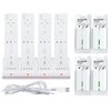 Battery Charger Set for Wii Wiiu Remote Controller, 4Pack Rechargeable Wii Battery Replacements + Wii Remote Charger Station Dock with 4 Charging Ports + USB Cord (NOT Include Controller)