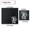CHANGCAO50Pieces BlackandSilver30th Birthday Napkins30th Wedding Anniversary Napkins30th Birthday Decorative Men's and Women's Party Supplies Cocktail Napkins in a black, Cheers to 30 Years