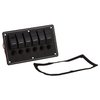Blue Sea Systems 8373 Water Resistant Circuit Breaker Panel, 6 Position, Black