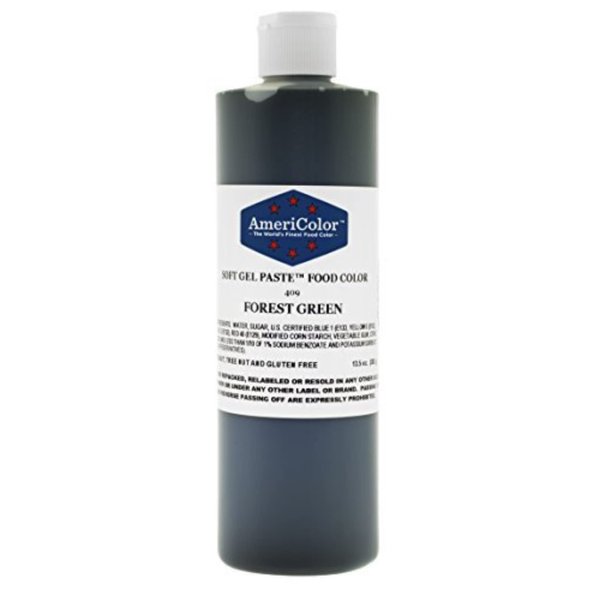 AmeriColor Food Coloring, Forest Green Soft Gel Paste, 13.5 Ounce