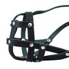 Real Leather Secure Dog Mesh Basket Muzzle #134 Black (Circumference 12", Snout Length 1.5") French Bulldog, Pug