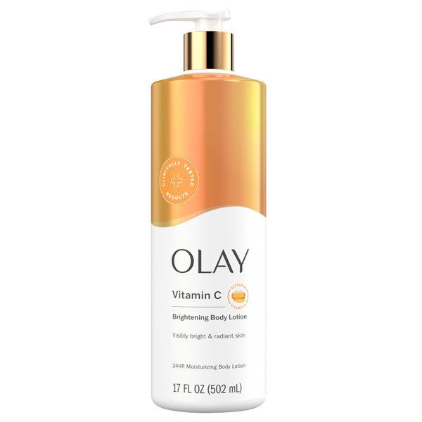 Olay Brightening Body Lotion for Women with Vitamin C, 24hr Moisturizing, Vitamin E & Vitamin B3 Complex, Fast Absorbing Formula, 17 fl oz