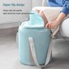 Andech Foot Soaking Bath Bucket, Foot Bath Portable Travel Thermal Insulation Multifunctional Foldable Foot Soaking Bucket with Lid Home Travel Outdoor Camping Portable Foot Soaking Spa Bucket,Blue