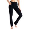 Yogipace,5 Pockets,Women's Straight Leg Yoga Pants Stretch Work Dress Pants Slim Fit,31",Black,Size S