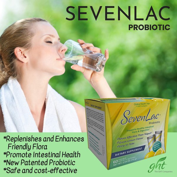 Global Health Trax Apple SevenLac Probiotic Supports Healthy intestinal Flora & Digestion Dietary Supplement 2.54 Oz
