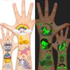 EMOEM Metallic + Glow Kids Tattoos Temporary, Waterproof Tattoo Stickers for Boys and Girls, Metallic Glitter Glow Party Favors Goodie Bag Stuffers (Unicorns)
