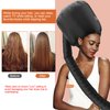 Bonnet Hair Dryer - Boloye Soft Bonnet Hood Hair Dryer Attachment with Heat Protector Headband to Reduces Heat Around Ears - Used for Curl, Hair Styling, Deep Conditioning and Hair Drying (Black)