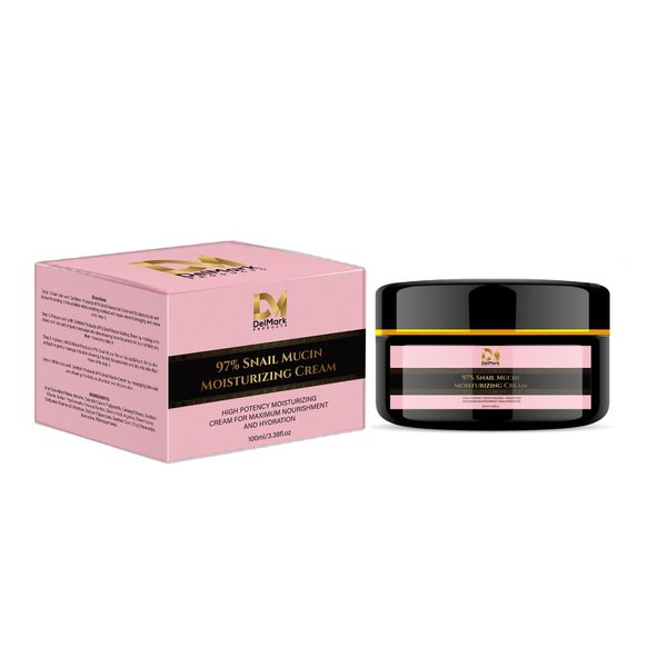 DelMark Products Snail Mucin 97% Daily Face Moisturizer Cream, High Potency Moisturizing Cream for Maximum Nourishment & Hydration - Korean Skincare
