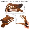 Ahoney Flat Hair Clips for Women, Duckbill Clip Lay Down Claw Clips for Thick/Thin Hair Banana Clip French Hair Barrettes for Styling Hair Accessories for Women (Black/Amber/Brown/Khaki)