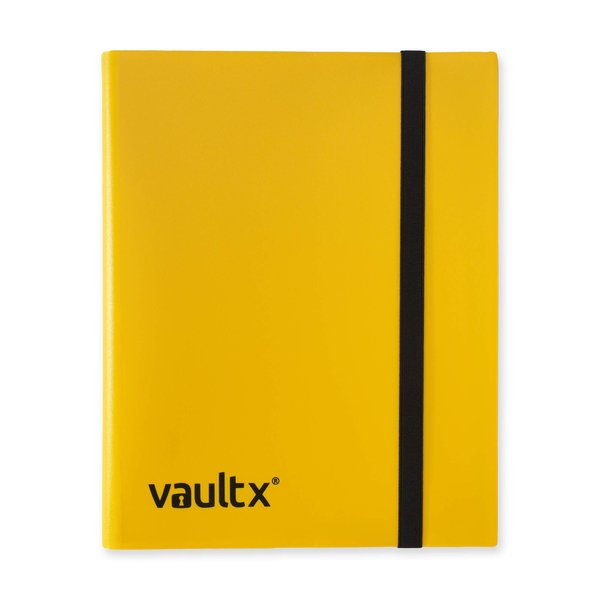 Vault X Binder - 9 Pocket Trading Card Album Folder - 360 Side Loading Pocket Binder for TCG (Yellow)