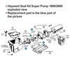 Pool Pump O-Ring Seal Repair Kit for Hayward Super Pumps SPX1600TRA SP1600Z2 SPX1600R SPX1600S SPX1600T (Regular, X, VSP Models)