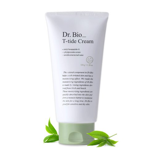 Dr. Bio T-tide Cream (11.28oz/320ml) | Deeply Hydrating Cream for Sensitive Skin, Body and Face Moisturizer with Shea Butter, Soothing Skin with Probiotics & CICA, Korean Skin Care, Newborn Baby Cream