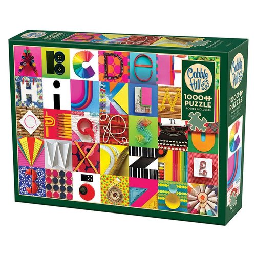 Cobble Hill 1000 Piece Puzzle - Found Alphabet - Sample Poster Included