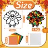 Gueevin 18 Sets Thanksgiving Stained Glass Effect Paper Suncatchers Thanksgiving Suncatcher Kit DIY Suncatcher Paper with Tissue Paper and Glue Sticks for Children Window Classroom Arts and Crafts
