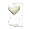 SWISSELITE Biloba Puff Sand Timer/Hourglass Sand Timer - Inspired Glass/Home, Desk, Office Decor White