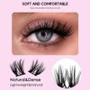Uranian DIY Cluster Eyelash Extensions 110pcs Individual Lashes Black Natural D Curl Faux Mink Lashes 10-14mm Mix Length Clusters False Eyelashes for Women and Girls