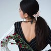 Beaupretty 2pcs Pink Crystal Butterfly Hair Clip Rhinestone Hair Barrette Decorative Fancy Elegant Jewelry Hair Pin Accessories for Women