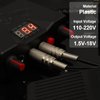 Narkysus Tattoo Power Supply Kit Dual Digital Tattoo Machine Power Supply with Tattoo Foot Pedal and Tattoo Clip Cord for Tattoo Supply