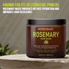 MYSTÉRE BEAUTÉ Rosemary Hair Mask for Dry Damaged Hair with Collagen, Biotin, Argan Oil- Strengthening Hair Masque for Split Ends, Hair Loss and Breakage- 8.45 fl oz
