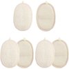 6PCS Exfoliating Loofah Pads,Natural Luffa Sponge Exfoliating Loofah Sponge Pad Scrub Loofah Sponge Body Scrubber Brush Luffa Pads Bath Shower Sponge Loofahs Natural Sponge Brush for Men Women