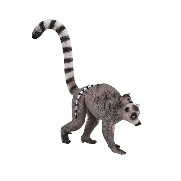 MOJO Lemur with Baby Toy Figure Medium
