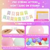 Macaron Happy Birthday Party Decorations for Women Girls, Pre-Strung Happy Birthday Banner, Balloons, Fringe Curtain, Tissue Paper Pom Poms, Circle Dot Garland, Hanging Swirls for Birthday Party