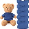 Skylety 6 Pcs Bear Clothes Basic Bear Tee Shirt Classic Stuffed Animal T Shirt Plush Bear T Shirt Crew Neck Bear Clothes for Stuffed Bears Doll with 14 - 18 Inch(Blue)