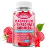 Magnesium L-Threonate Gummies 1000MG, Magnesium Threonate Supplement for Kids & Adults, Muscle & Nervous System Support, Sugar-Free, Raspberry Flavor, 60 Count
