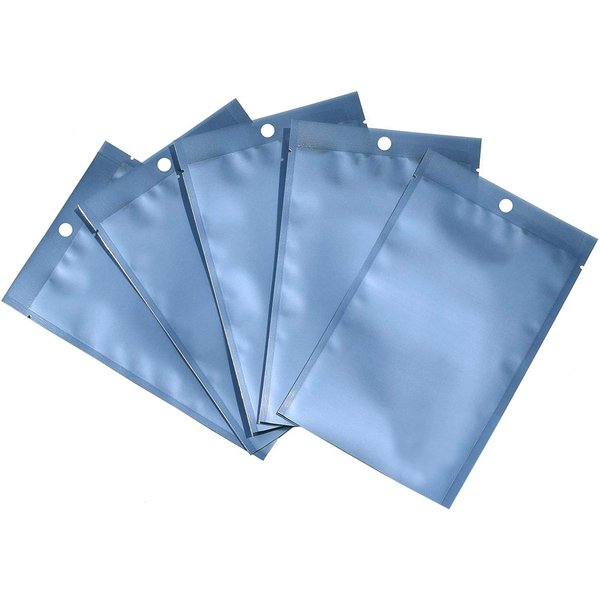AwePackage Clear Silver Flat Pouch Bag for Home Made Jerky (100, 5x8"(1.5oz))