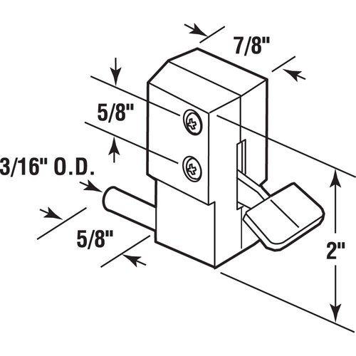 Defender Security S 4041 Black Diecast, Step-On Patio Door Lock, single pack