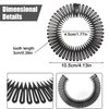 6 PCS Full Circular Stretch Comb Headbands Plastic Flexi Comb Circle Headbands with Teeth for Women's Hair Flexible Plastic Circle Comb Women Lady Stretch Plastic Full Circle Hair Comb (Black)