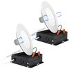 Sunco Lighting 2 Pack 4 Inch Ultra Thin LED Recessed Ceiling Lights Slim, 5000K Daylight, Dimmable, 10W, Wafer Thin, Canless with Junction Box - Energy Star ETL T24
