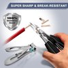 Podiatrist Toenail Clippers for Seniors Thick toenails, Super Sharp Nail Clipper Set, Toe Nail Clippers for Ingrown Manicure & 18mm Wide Opening Nail Clippers for Men ingrown toenail Removal kit