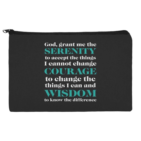 GRAPHICS & MORE Serenity Prayer Courage Wisdom Makeup Cosmetic Bag Organizer Pouch