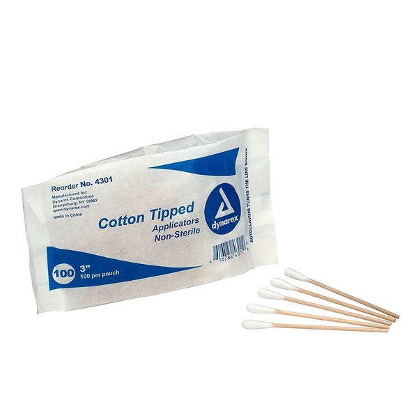 First Aid Only 25-400 Non-Sterile Cotton Tipped Applicators, 3" Wood