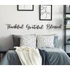 Vivegate Thankful Grateful Blessed Metal Wall Art Decor - 17.5"X15.5" 3 Pieces Black Thankful Grateful Blessed sign for Home Decor Be Grateful Wall Art