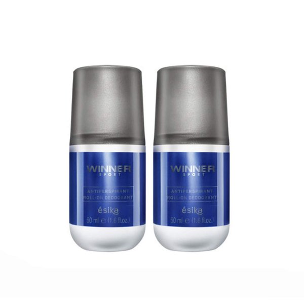 Winner Sport Antiperspirant Roll-On Deodorant by Esika, Pack of 2, 1.7 fl. oz. (50ml) ea.