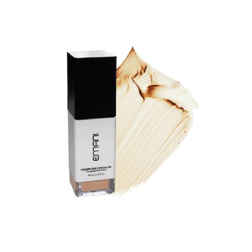 Emani Organic HD Corrective Liquid Concealer Full Coverage Makeup, Best Color Correcting Face Makeup, 623 Fair, 0.3 fl oz