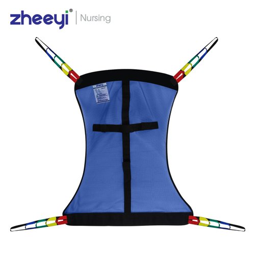 Full Body Patient Lift Sling, Mesh without Commode Opening, Medium (Blue)