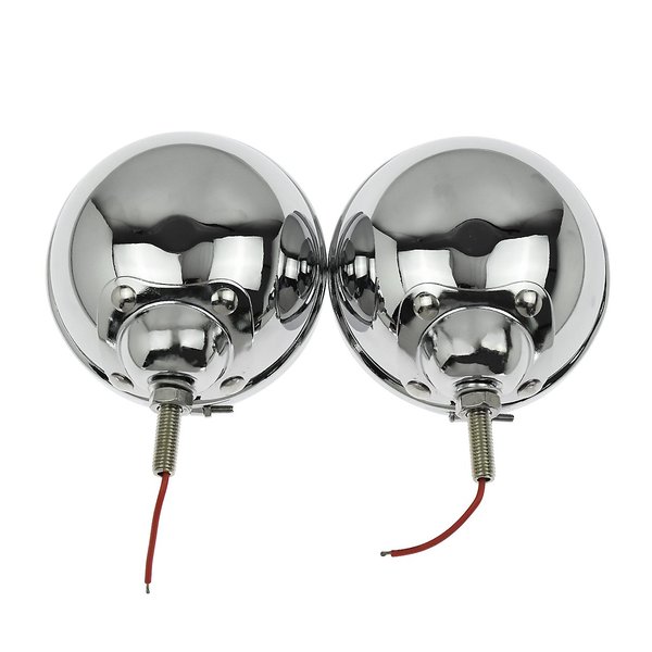 HDBUBALUS Motorcycle Fog Lights 4.5 inch Housing Fog Lamp Mounting Bracket 4.5" LED Passing Lights Housing Fit for Harley Chrome