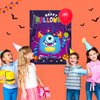 WNSIRVY Halloween Party Games for Kids, Pin The Eye on The Monster Game Monster Poster with 30 Pcs Eye Stickers for Boys Girls Halloween Birthday Classroom Party Supplies Activities Party Decorations