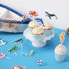 WERNNSAI 32 Pcs Ocean Cupcake Toppers - Ocean Theme Under the Sea Birthday Party Decorations for Boys Kids Ocean Animals Fish Cake Toppers Dolphin Cake Decor Picks Baby Shower Birthday Party Supplies