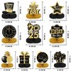 2025 New Year Party Centerpieces Decorations 10pcs New Year Eva Party Supplies,Hello 2025 Theme Table Toppers Black and Gold 2025 New Years Eve Party Supplies (New Years)